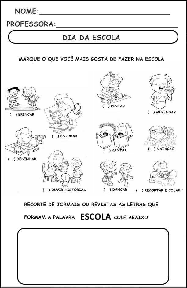 Atividade Dia Da Escola 8442